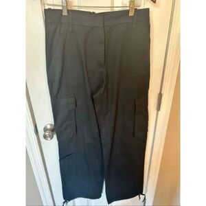 H&M black cargo pants wide leg NWT sz 6